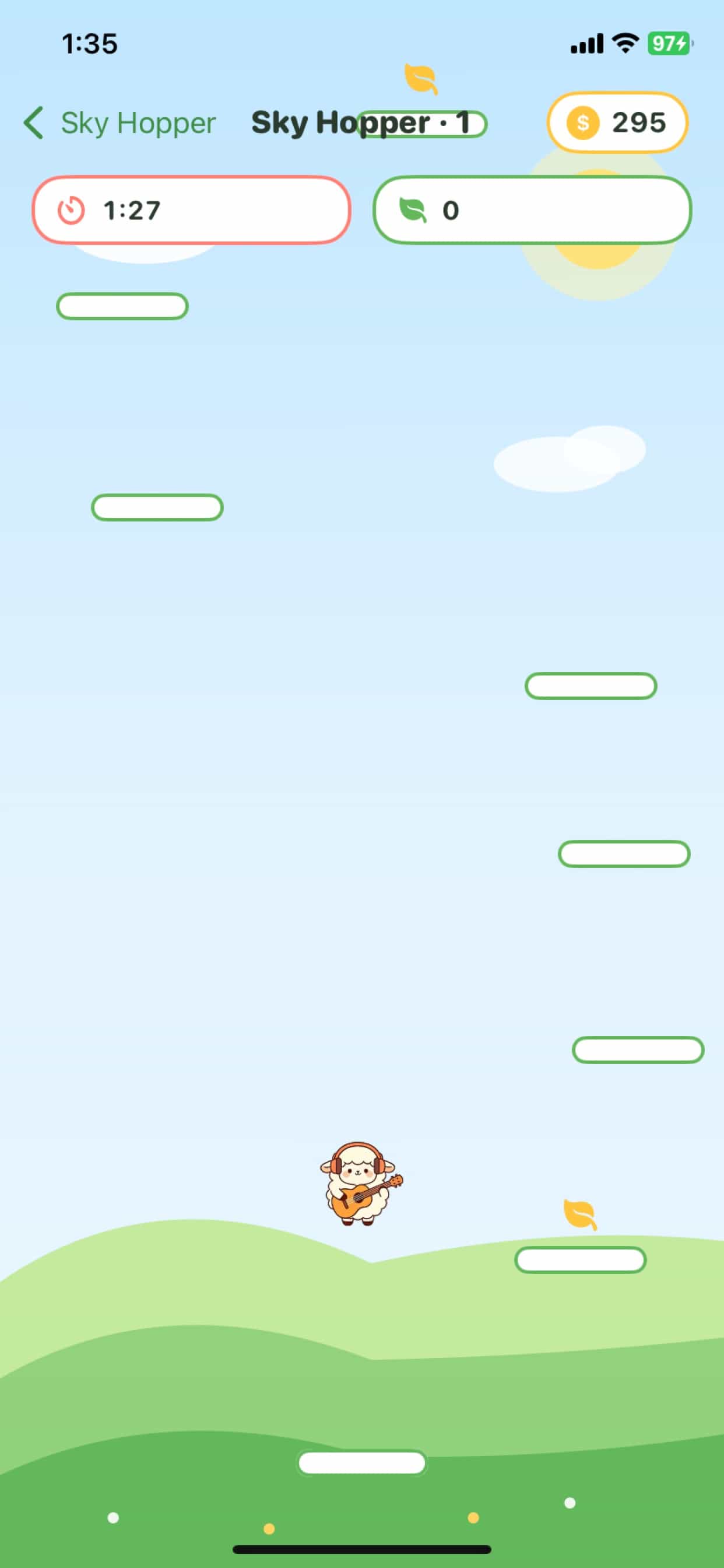 Sky Hopper — bounce a sheep up cloud platforms
