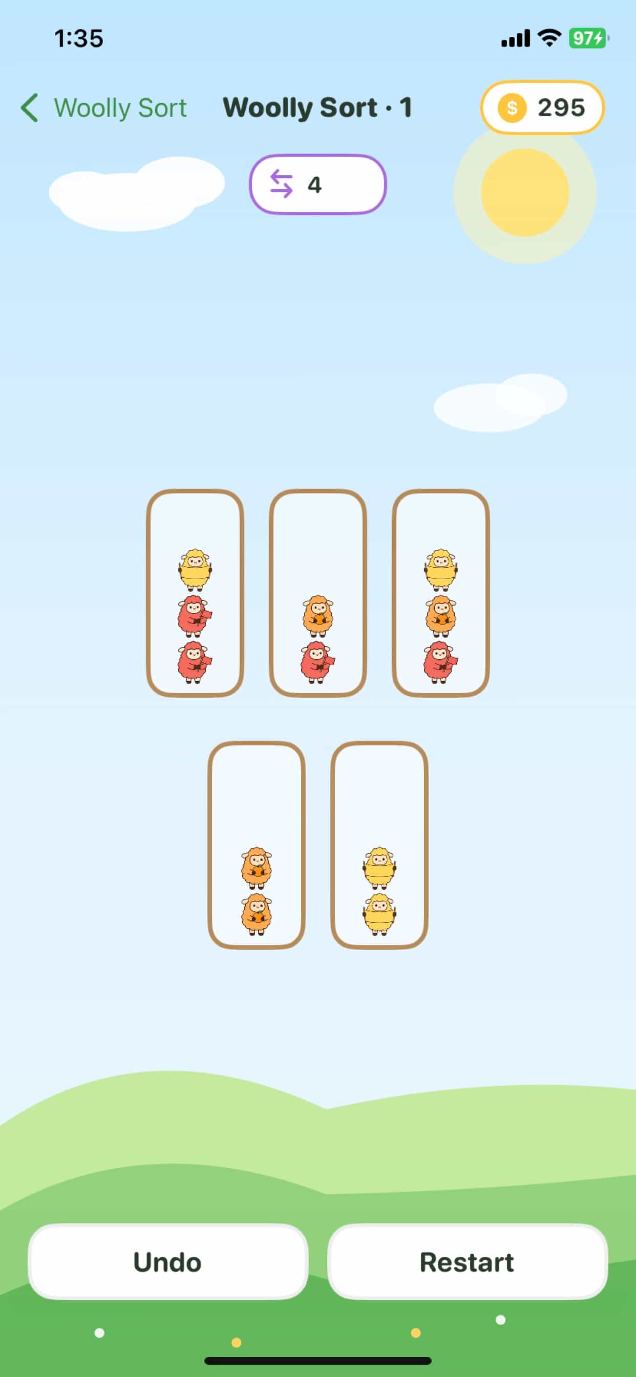 Homeward Path — slide road tiles to guide sheep home